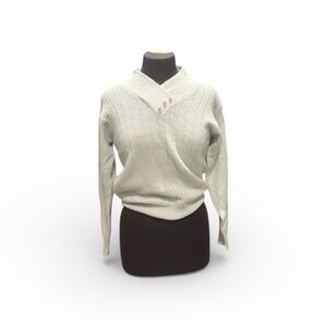 Vintage Crystal-Kobe Angora Blend Wrap Sweater